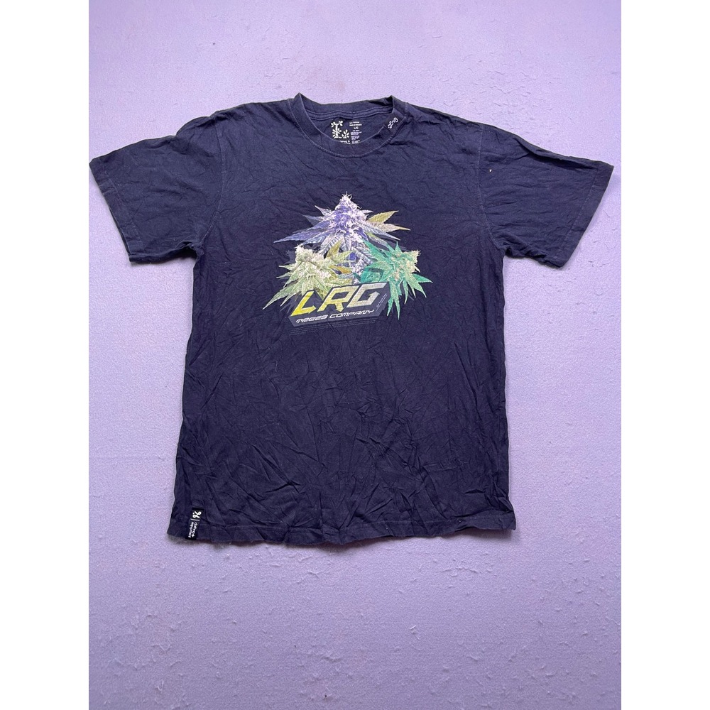 LRG Trees Company T-Shirt 100% Cotton Black Graphic Large Mens